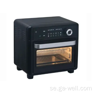 Black Air Fryer Oven 15L med knoppkontroll